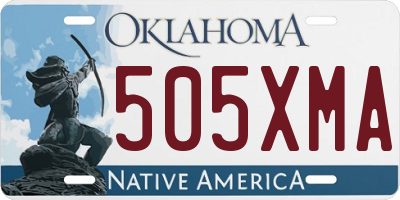 OK license plate 505XMA