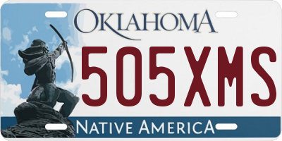 OK license plate 505XMS
