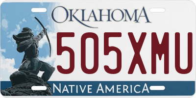 OK license plate 505XMU