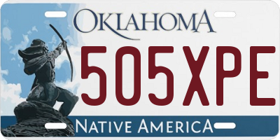OK license plate 505XPE
