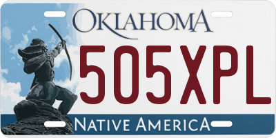 OK license plate 505XPL