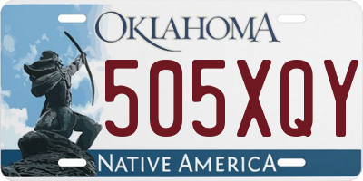 OK license plate 505XQY
