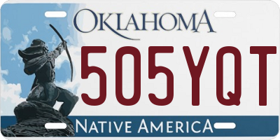OK license plate 505YQT