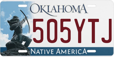 OK license plate 505YTJ