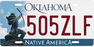 OK license plate 505ZLF