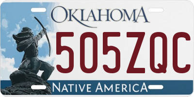OK license plate 505ZQC