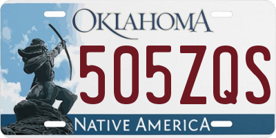 OK license plate 505ZQS