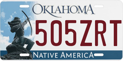 OK license plate 505ZRT