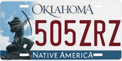 OK license plate 505ZRZ