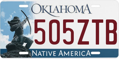 OK license plate 505ZTB