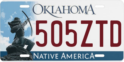 OK license plate 505ZTD