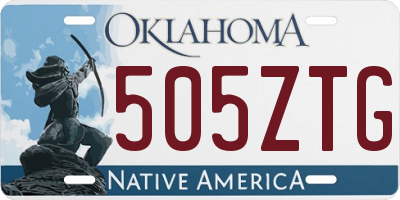 OK license plate 505ZTG