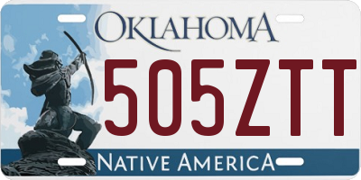 OK license plate 505ZTT