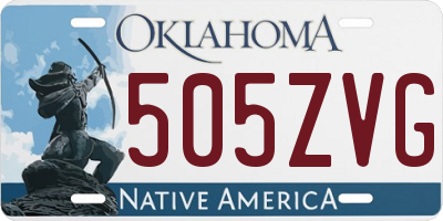 OK license plate 505ZVG