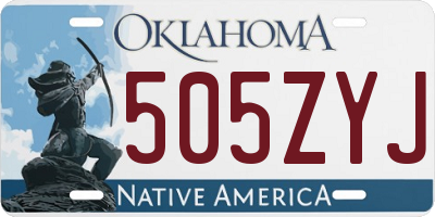 OK license plate 505ZYJ