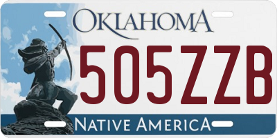 OK license plate 505ZZB