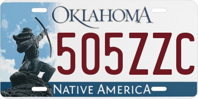 OK license plate 505ZZC