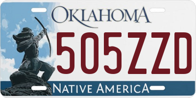 OK license plate 505ZZD