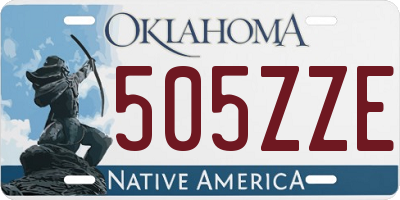 OK license plate 505ZZE