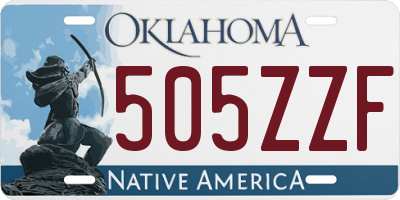 OK license plate 505ZZF