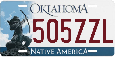 OK license plate 505ZZL
