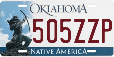 OK license plate 505ZZP