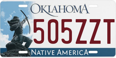 OK license plate 505ZZT