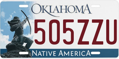 OK license plate 505ZZU