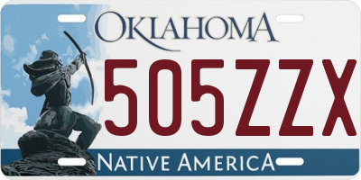 OK license plate 505ZZX