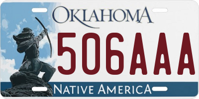 OK license plate 506AAA
