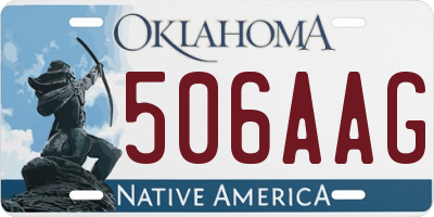 OK license plate 506AAG