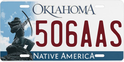 OK license plate 506AAS