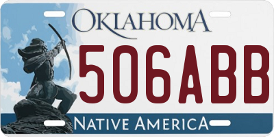 OK license plate 506ABB