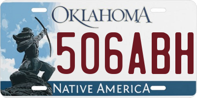 OK license plate 506ABH