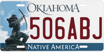 OK license plate 506ABJ