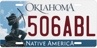 OK license plate 506ABL