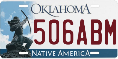 OK license plate 506ABM