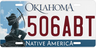 OK license plate 506ABT
