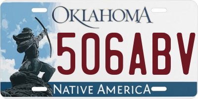 OK license plate 506ABV