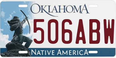 OK license plate 506ABW