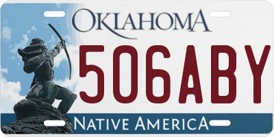 OK license plate 506ABY
