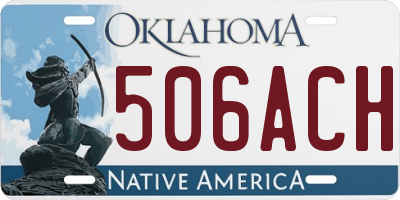 OK license plate 506ACH