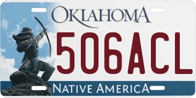 OK license plate 506ACL