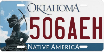 OK license plate 506AEH