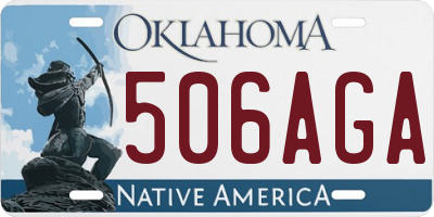 OK license plate 506AGA