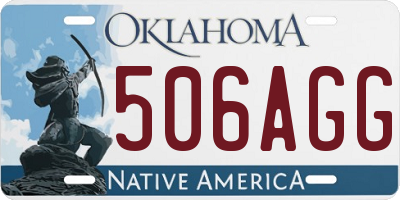 OK license plate 506AGG