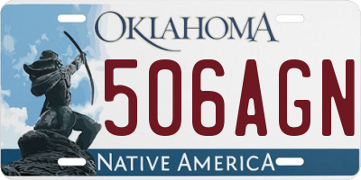 OK license plate 506AGN