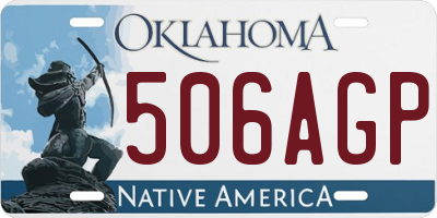 OK license plate 506AGP