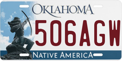 OK license plate 506AGW