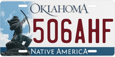 OK license plate 506AHF